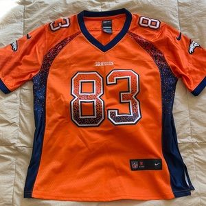 Nike NFL Denver Broncos jersey Small. Cute pattern, excellent condition. Welker